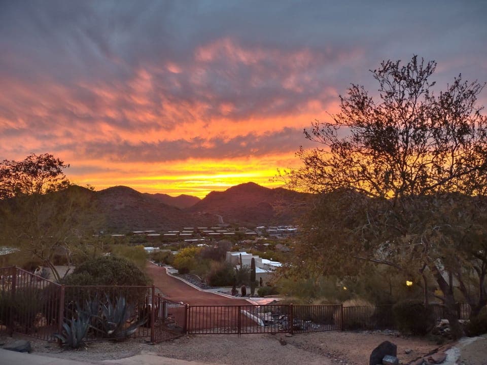 The Sunset from the front porch is refreshingly magnificent !! 