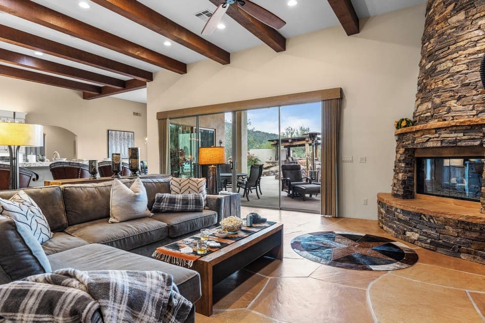 Enjoy easy outdoor access from the living room.