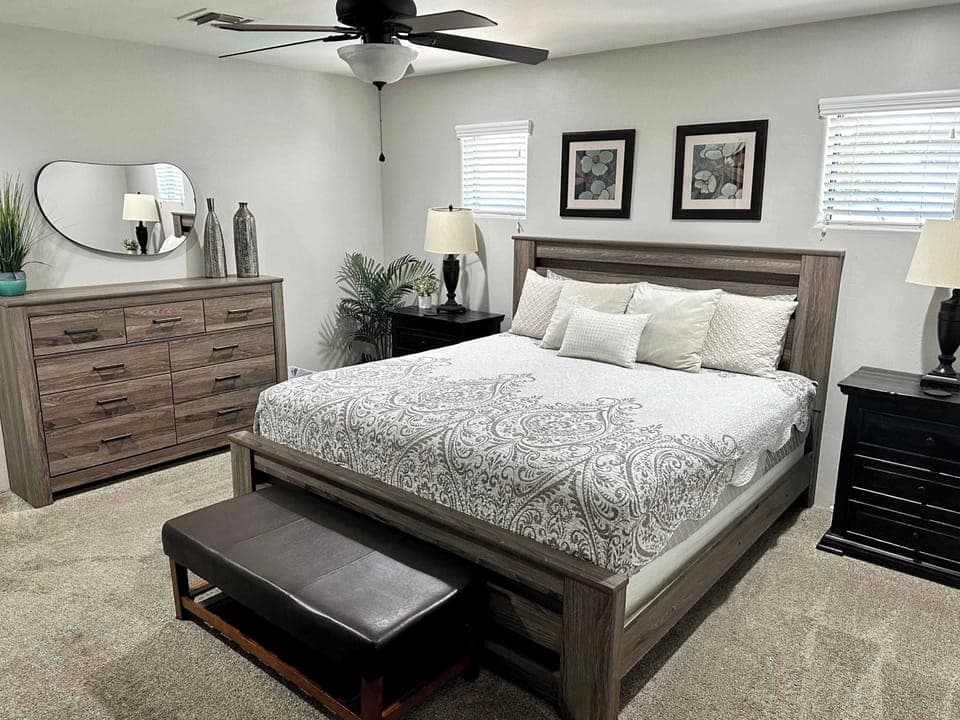 Newly Furnished Primary Bedroom