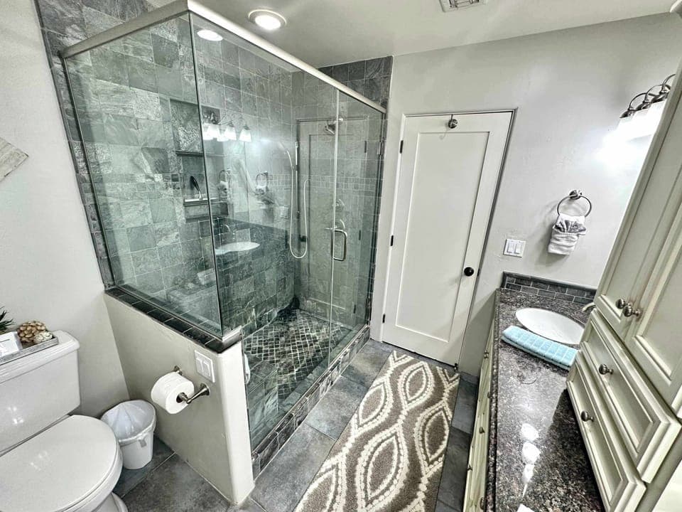 Walk-In Shower in Primary Bedroom