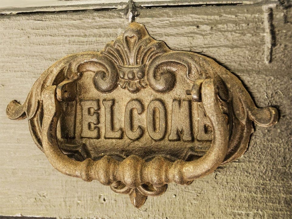 Detail on main entrance door to cottage. - Yes. Welcome!