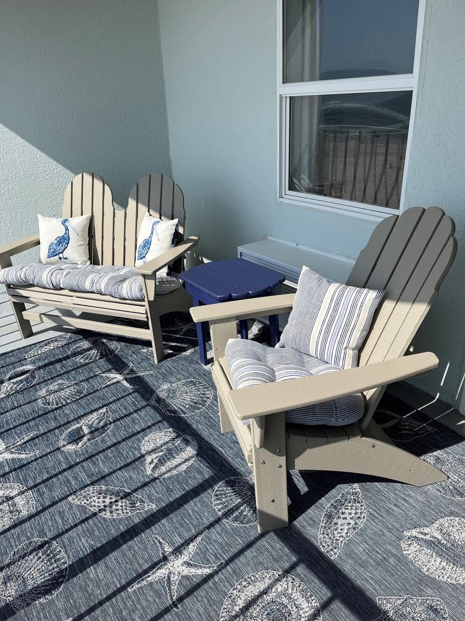 Private balcony.  Closed on three sides
