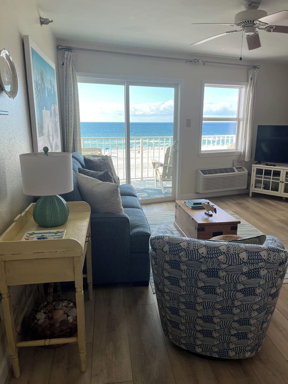 Direct gulf view from living room