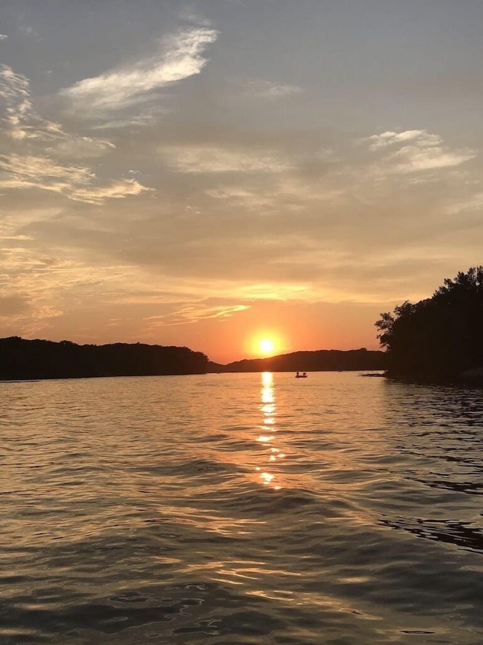Beautiful sunsets all year, by kayak, canoe, or viewed off our second point.
