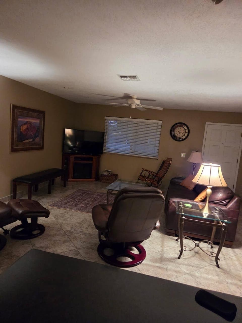Pic of the Living Room as the sun is setting
