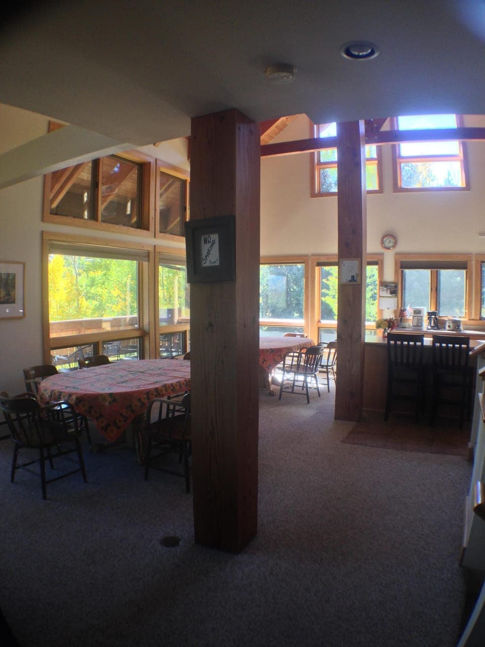 Dining area and kitchen