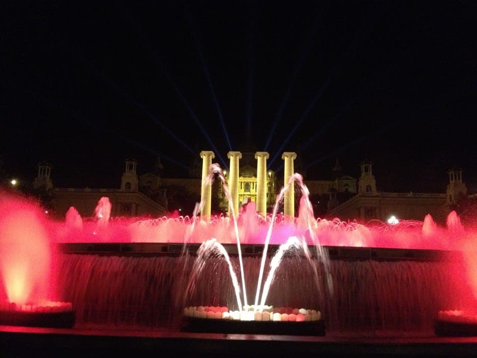 The Magic Fontain. Near Plaza España and the apartment.
