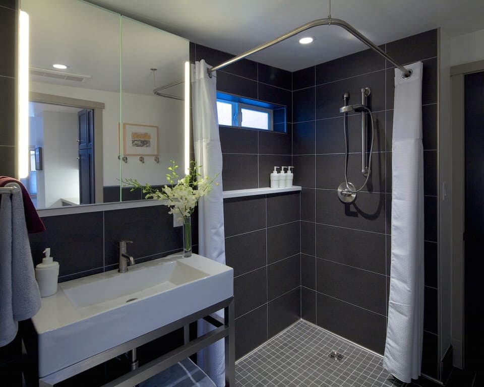 Bath with walk-in shower