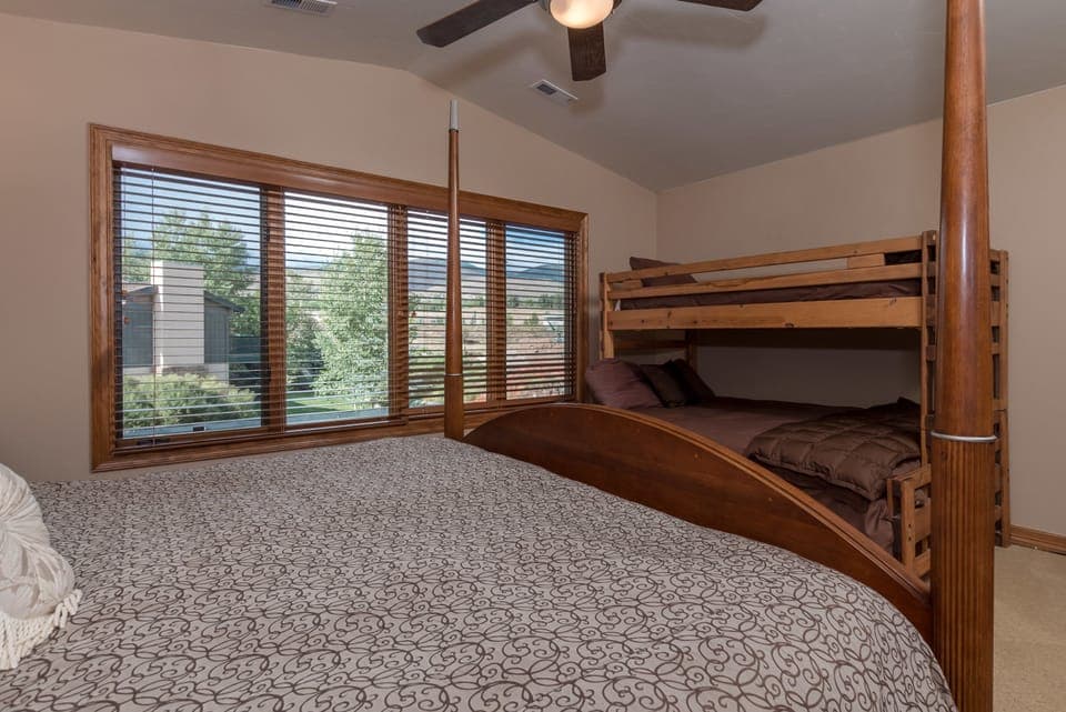 King Bedroom #3 w/twin & double bunk, walk-in closet & full bath! Sleeps 4.