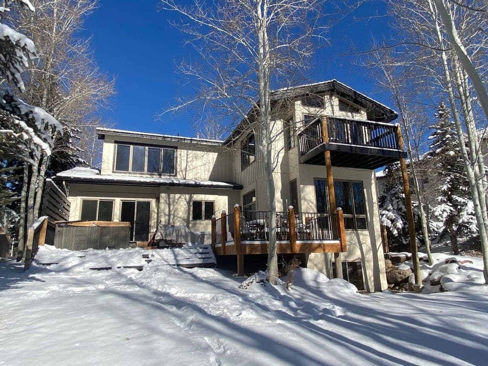 Wintertime view overlooking the Eagle River! Your own back yard!
