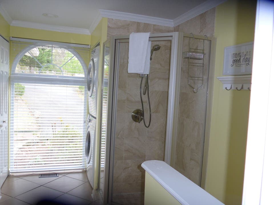 Shower only 

Small shower 

if you need a large shower this won’t work for you 