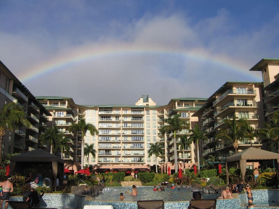 Rainbow over our building