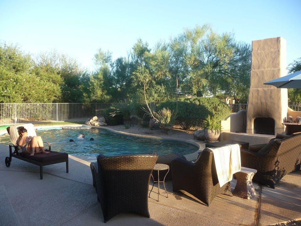 Lazing around the pool!