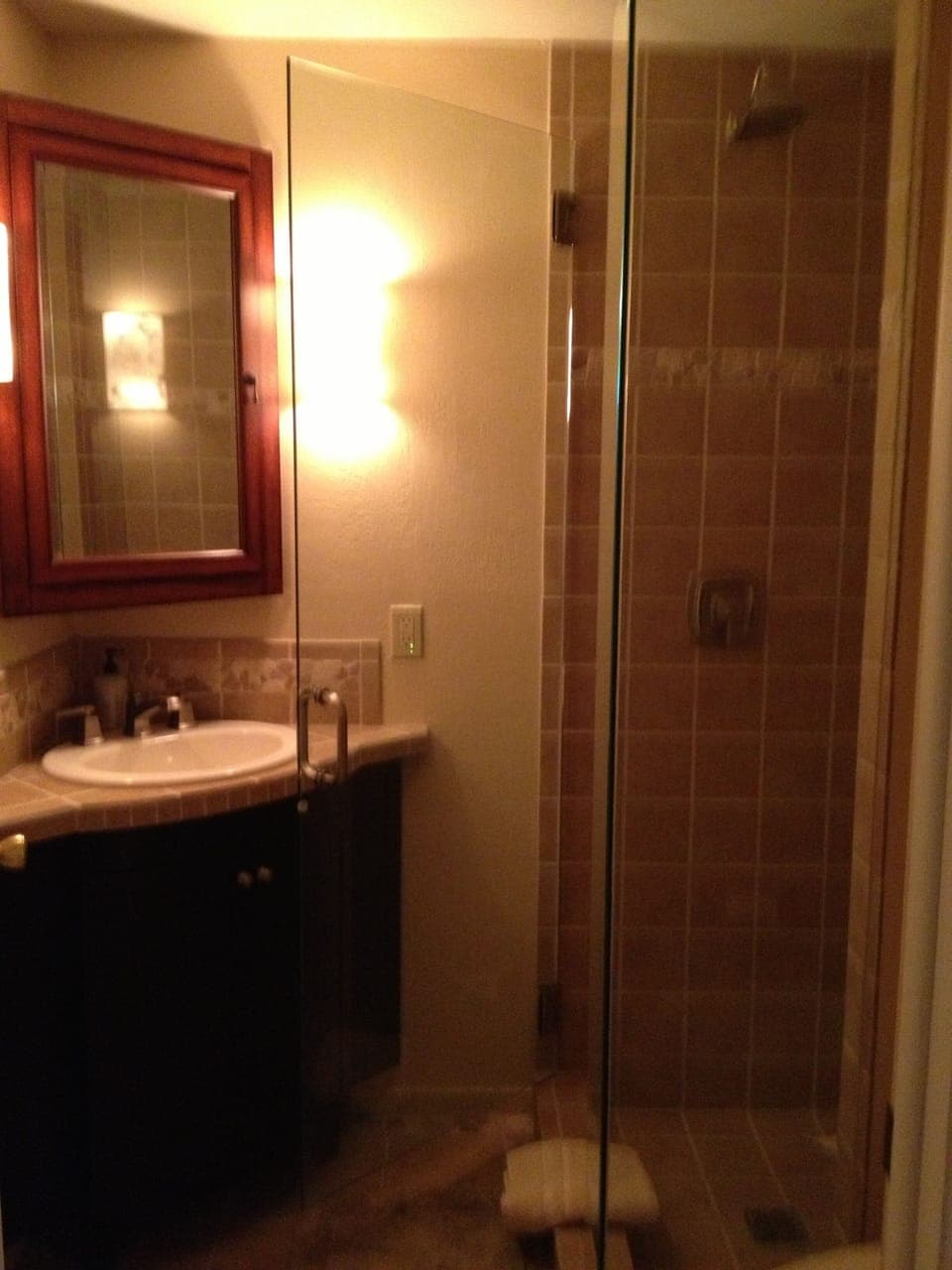 Second bathroom (off queen bedroom) with shower.