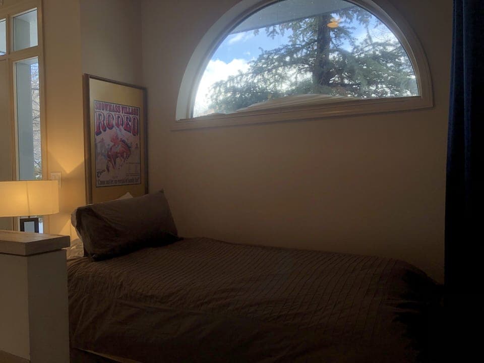 Lofted sleeping area twin bed. Second twin on request!