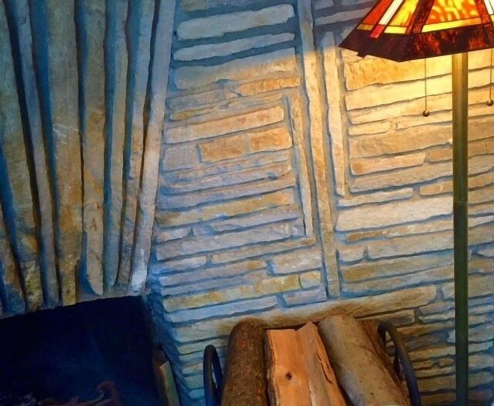 Intricate Stonework Fireplace