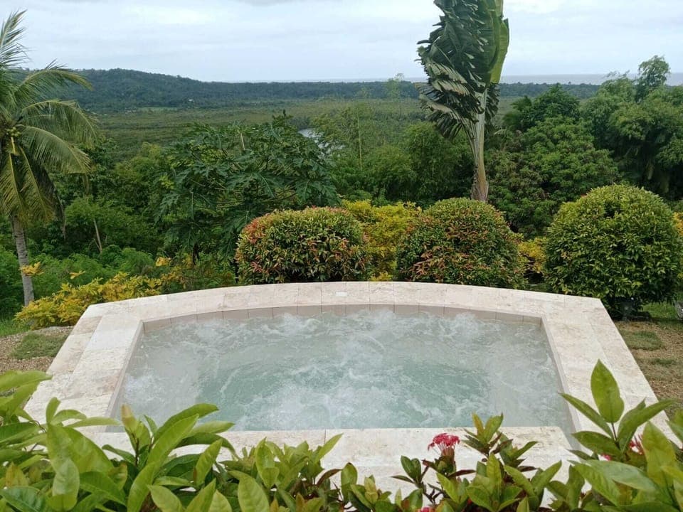 Outdoor spa tub