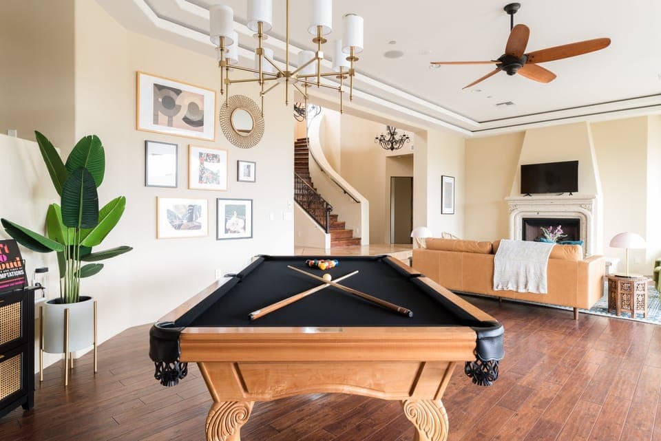 Challenge your friends to a game of pool.